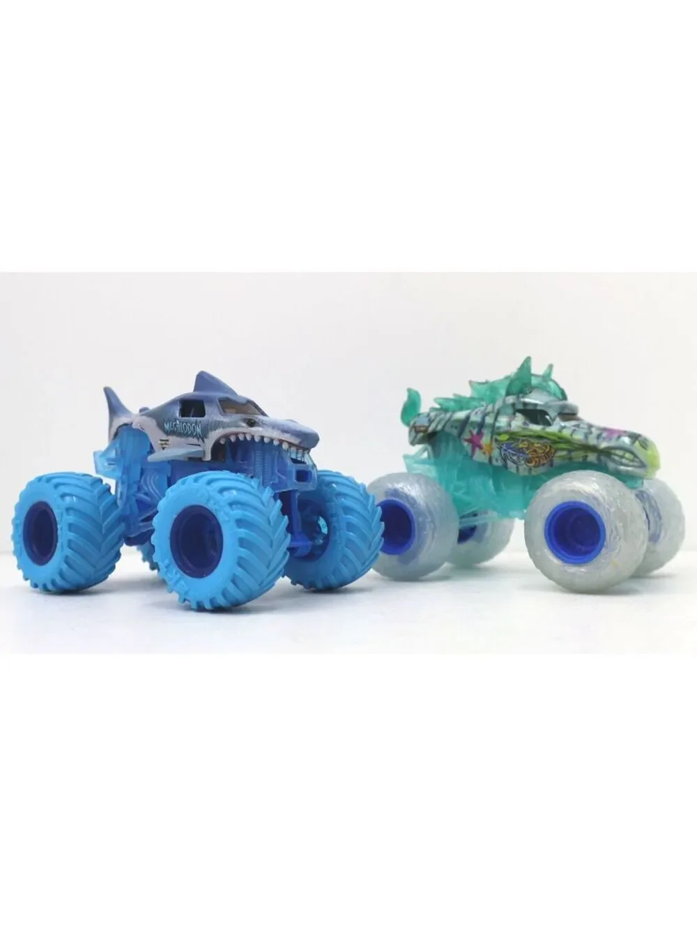 Hot Wheels Monster Trucks Diecast Toy Set - Shark and Dragon 2023-2024